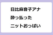 日比麻音子アナ　能登屋で酔っ払ったニットおっぱい横アングル