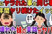 【修羅場】２ch史上最もヤバイ復讐。6歳から12歳まで妹にヤラれた事を12歳から18歳の6年間やり返し続けた結果【2chゆっくりスレ解説】