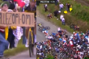 【速報】ツール・ド・フランスの大クラッシュ、原因つくった観客の女、逮捕ｗｗｗ