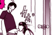 縦漫画・強制的な即尺抜きからザーメンを味わう痴女お姉さん