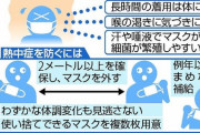厚労省からお願い「屋外で他の人と２ｍ以上の距離がある場合はマスクは外して！」