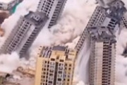 【動画あり】中国さん建設ストップして売れなくなったマンションを次々と破壊する