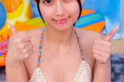 「お口だけで…」高身長スレンダーGカップJD、ビーチの影で愛液ダラダラ中出し