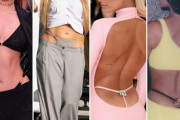 【ｴﾁ画像】海外でわざとTバックを見せつけるえっちなファッションが流行り始めてるらしい