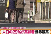 【注目】日本で総人口の29％が高齢者に　世界最多・・・(2021年9月20日)