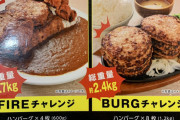 【画像】このハンバーグ1.2Kg定食を15分以内に完食で食事代タダ?