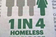 【悲報】海外紙の意見広告　「ホームレスの4人に1人は“女性”です！！（威圧）どう思いますか？」← えぇ