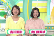 【画像】女子アナさん、極小ビキ二を着せられてしまう.
