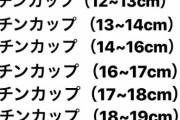 【画像】チンカップ表登場！あなたのチンカップは何チンカップ？！
