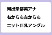 河出奈都美アナ　右からも左からもニット巨乳アングル