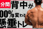 ワイ「背中と肩大きくしたいです」筋トレ民「全部懸垂だけやっておけば良い」
