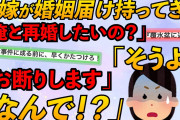 【2ch浮気スレ】浮気した元嫁が家にきて婚姻届を差し出してきた。「何、オレと再婚する気？」 元嫁「他に誰がいるの？」 「おことわりします」【ゆっくり解説】