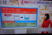 【画像】テレ朝「ギガバイトとはネットを使う時に消費するデータです」