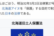 日本政府「うーん、アイヌ民族を保護する法律の名前かぁ…」