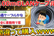 【2ch面白いスレ】ワイ、誤って「100mのLANケーブル」購入してしまうwww