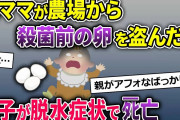 泥ママ「卵かけご飯最高！」→農場から殺菌前の卵を盗んで行った→泥子が脱水症状で…【2ch修羅場スレ・ゆっくり解説】