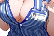【画像】巨乳コンビニ店員、おっぱいに値札付けられるwwww