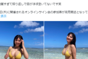【爆乳水着画像】若手女優さん、エグい身体すぎて万バズしてしまうwwwwwwwww豊島心桜のグラビアオフショットが大反響！！！