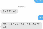 【画像】女さん「ちんちんの大きさ？ｗ　そんなの関係ないよーｗ」→実際はコチラｗｗｗｗ