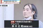 【画像】特徴的な頭髪をした男(46)、ゲームでイライラして性的暴行未遂で逮捕