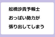舩橋沙貴予報士　おっぱい勢力が張り出してしまう