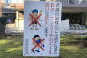 【悲報】公園｢公園で遊ばないで下さい｣