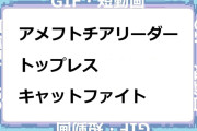 アメフトチアリーダーのトップレスキャットファイトGIF