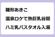 雛形あきこ　温泉ロケで熟巨乳谷間！ハミ乳バスタオル入湯