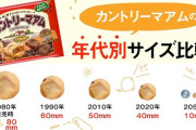 【悲報】カントリーマァム、円安で1センチになってしまうｗｗｗ