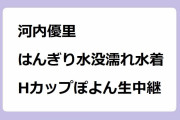 河内優里｜はんぎり水没濡れ水着Hカップぽよん生中継！THE TIME,