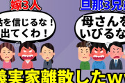 【2ch修羅場スレ】夫三兄弟が姑の味方するから嫁全員で出てったら義実家崩壊した　DQN返し【ゆっくり】