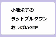 小池栄子のラットプルダウンおっぱいGIF