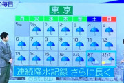 【悲報】東京さん、このまま梅雨が明けずに秋の台風シーズンへ