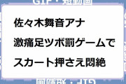佐々木舞音アナ｜激痛足ツボ罰ゲームでスカートを押さえながら悶絶！GAME × GAME
