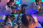 BARで出会った仕事終わりのコンカフェ嬢と ベロ酔い店内3P・ホテルお持ち帰りイキ過ぎ乱交SEX 望実かなえ
