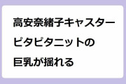 高安奈緒子キャスター　ピタピタニットの巨乳が揺れる！軽く手を振っただけなのに揺れてしまう特大おっぱい