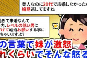 【報告者が…】妹が嫁に激怒してるけど嫁は悪気なかったし、そんなに怒る事？【2chスレ】