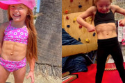 【衝撃】７才美少女が筋トレで作った６分割腹筋が凄過ぎるｗｗｗｗｗｗｗ