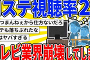 【2chスレまとめ】【悲報】テレビ業界3%で高視聴率の仲間入りをしてしまうｗｗ