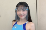 仲村まひろが自撮りで新開拓！フェイスガード＋競泳水着のグラビア画像がエロかわいいと話題に！