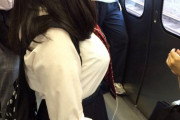 【画像】制服JKさん、おっぱいがデカすぎる