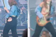 【動画】大人気ロックバンドの美女メンバー、ライブ中乳首ポロリしてしまうｗｗｗ