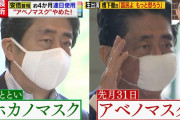 【悲報】安倍首相、アベノマスクしてない