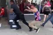 【動画】アメリカのチーズ牛丼　警察から逃走中の屈強な黒人さんを一瞬で制圧