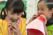【画像】女子小学生さん、無理やりピーマンを食べさせられる…