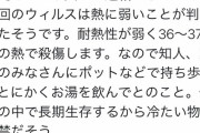 【朗報】有識者「コロナ？ああ、お湯飲めば死ぬよ？」