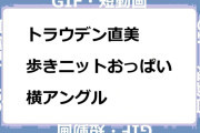 トラウデン直美　歩きニットおっぱい横アングルGIF
