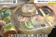 【悲報】サラリーマン「コンビニで質素な昼ご飯買ったら850円もした😢」