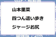 山本里菜　四つん這い歩きジャージお尻GIF