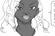 黒人のアニメキャラ描いたから見てってよ
